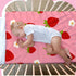 Hahafelt 4 Pack 52'' 28'' Set Strawberry Baby Crib Fitted Sheet for Girls x Strawberry Stretchy Neutral Fitted Crib