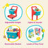 B. toys Shop & Glow Toy Cart, Pretend Play Grocery Cart with Lights & Sounds for Toddlers 2 Years and Up