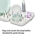 OXO Tot Compact Travel Drying Rack with Bottle Brush - Gray