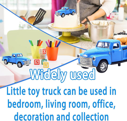 Little Blue Truck Toy for Toddlers 1-12 Years - 1:32 Alloy Kids Car Toy for Birthday Gift and Decoration