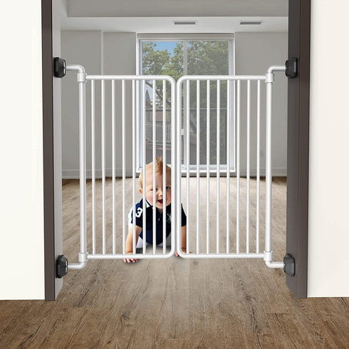Baby Gate Wall Protector, 8 Pack Black, Protect Walls & Doorways from Pet & Dog Gates, Pressure Mounted