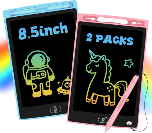 Glochin 2 Pack LCD Writing Tablet for Kids, Erasable and Reusable Toddler Doodle