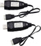 Blomiky 2 Pack 3S 1.5A USB Charger Cable - Suitable for RC Car, Boat, Airplane, Drone, 11.1V USB