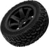 75mm/2.95'' Rubber Tires & Plastic Wheel Rims, 12mm Hex w/Foam Compatible with HSP Tamiya HPI Kyosho 1/10 1/12 On-Road