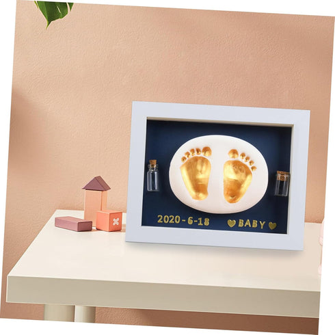 Newborn Memory Keepsake Kit: Handprint & Footprint Frame with Ink Pad