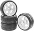 ShareGoo RC OD 2.55" Nylon 12mm Hex Wheels & Rubber Tires Set for Traxxas Tamiya Sakura HSP