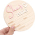 RSOLIET She's Here or He's Here Wooden Sign - Gender Reveal Wooden Sign,