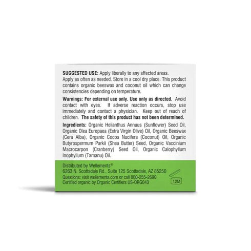 Wellements Organic All Purpose Balm for Babies and Kids | Gentle and Soothing All Over Ointment for Dry, Chafed and Sensitive Skin | Free From Petroleum, Parabens and Fragrances | 1.8 Fl Oz
