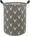 KUNRO Large Sized Storage Basket, Waterproof Coating Organizer Bin Laundry Hamper for Nursery Clothes (Grey deer)