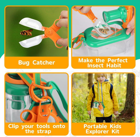 TOY Life Bug Catcher Kit for Kids - Bug Catching Kit with Butterfly Net, Magnifying Glass, Insect Catcher, Outdoor Toys