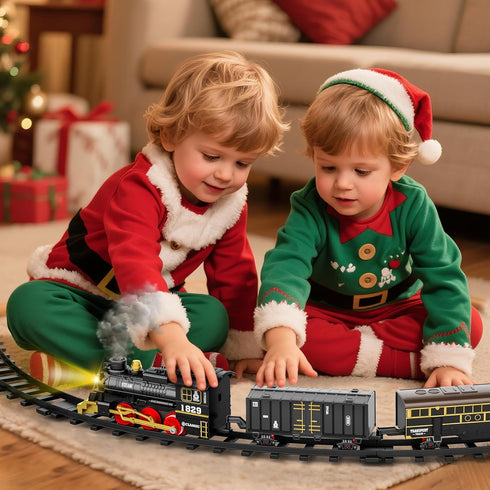 Xelabrion Set 3-5 4-7, Set Set 3 4 5 6 7 8Years Train for Kids Remote Control Train Toys with Lights & Sound Spray, RC