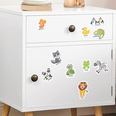 Reusable Sticker Book for Kids, Animal Stickers Activity Books, Educational Travel Toys for Toddler Girls Boys