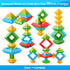 Montessori Toys for 1-4 Year Olds, 30Pcs Building Blocks Stacking Educational Toys, STEM Sensory Gifts for Kids Age