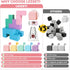 35 1.24" 3-5 PCS Large Magnetic Blocks for Toddlers - Magnetic Cube with Stickers, Magnet Blocks STEM Learning Sensory