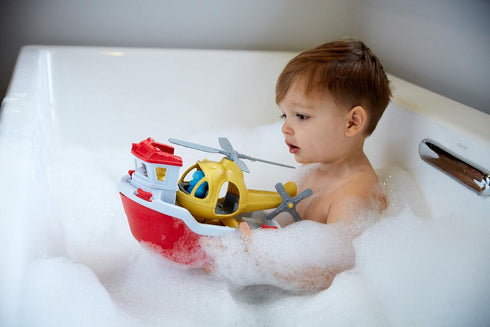 Eco-Friendly Rescue Boat Toy - Made from Recycled Plastic