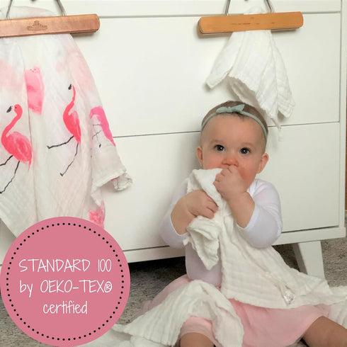 100% 47 47 Inches LollyBanks Muslin Swaddle Blankets, Cotton Baby Swaddle Blanket for Girls, Soft and Large x Newborn