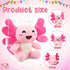 10 Inch Pink Axolotl Plush Soft Cute Stuffed Animal Plush Pillow Kawaii Birthday Gifts for Kids Girls Party Favor Bedroom Home Decor