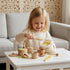 Set 11 Hiceeden of Wooden Sensory Bin Tools for Kids, Sensory Scoops and Tongs Toys with Bag, Waldorf Montessori Toys