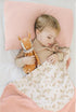 Konssy Muslin Baby Blankets for Girls, 100% Cotton Crib Blanket for Baby Infant Toddler, Super Soft and Lightweight Nursery Blankets 40"x36" (Pink Floral) by Konssy
