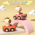 1-3, 6-9-12-18 Set, 1st 1-2 Press to Go Friction Inertia Car, Animal Toddler Toy Cars Infant Month Play Figure Vehicle
