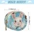 YETTASBIN Easter Bunny Portable Pacifier Holder Case with Metal Hook Buckle & Zipper for Diaper Bag and Stroller