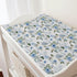 Watercolor Swan Boho Floral Changing Pad Covers, Retro Flowers, Soft Breathable Stretch Baby Mats 32''x16'' White