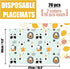 40 pcs Disposable Bibs and Placemats for Baby, Leak Proof Travel Feeding Bibs and Place Mats for Infants and Toddlers