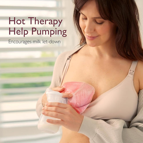 Momcozy Larger Breast Therapy Packs, Hot and Cold Breast Pads with Soft Covers, 2 Pack for Breastfeeding Relief