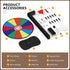 Retbtnm 12-Inch 12 Color Prize Wheel, Slot Editable Spinning Wheel with Dry Erase Board & Marker for Parties