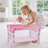 18 Inch 3+ Reborn Baby Dolls Crib, Babys Doll Bed for Baby Dolls, Removable Babys Doll Playpen Toy Crib, Reborn Baby