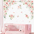 decalmile Large Pink Flower Wall Decals Pink Blossom Floral Vine Butterfly Wall Stickers Baby Nursery Girls Bedroom