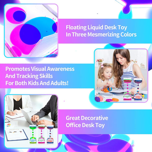 ZHBWOW-10 Pack Liquid Motion Bubblers for Sensory Play, Fidget Toys for Kids and Adults, Easter Basket Fillers, Desk