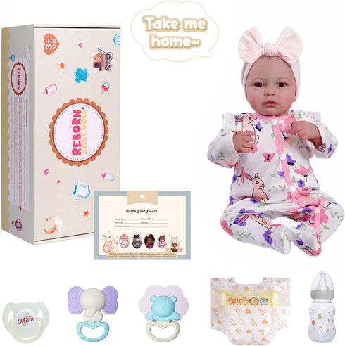 20-inch BABESIDE Reborn Baby Dolls - Cute Soft Vinyl Realistic Baby Doll Real Life Baby Dolls with Complete Accessories