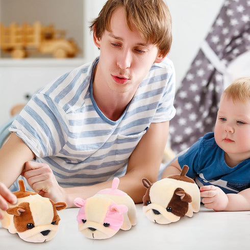 Sumind 9 Pcs Mini Plush Dog Stuffed Animals Bulk Party Favors, Small Soft Plush Dog Toy for Goodie Bags