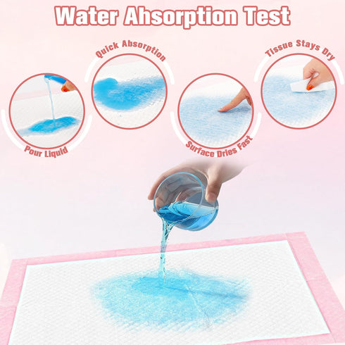 Bgtecho 100 Pack Baby,13x17In Disposable Changing Pads for Baby Disposable Underpads,Waterproof Diaper Changing