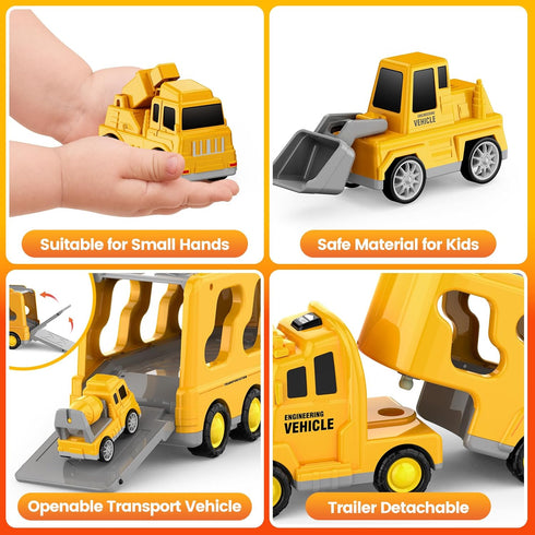 FunMission 3-9 Old5 1 3 4 5 6 7 Toddlers Construction Toys for Kids Year in Friction Power Vehicle Car for Years Old