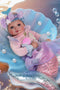 BABESIDE Mermaid Baby Doll Girl, 15-Inch Realistic Soft Baby Dolls with Shiny
