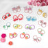 WillingTee 120pcs (60 pairs) Mix Colors Girl's Soft Rubber Bands Hair Ties for Kids, Infants, Toddlers, Teens