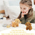 Anboor Small Stuffed Animals - 4.8 Inch Cute Puppy Dog Plush with Keychain for Party Favors (Light Brown)