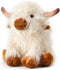 LURKOMEMO White Highland Cow Microwavable Weighted Stuffed Animals,Lavender Scented Heating Pad for Period