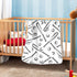 KICPOAY Baseballs White Black Baby Swaddle Blanket for Boys and Girls, Muslin Baby Receiving Swaddle Blanket, Soft