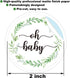 None Brand 50 Pcs Greenery Baby Shower Thank You Labels, 2 Inch Round Stickers with Green Leaf Design