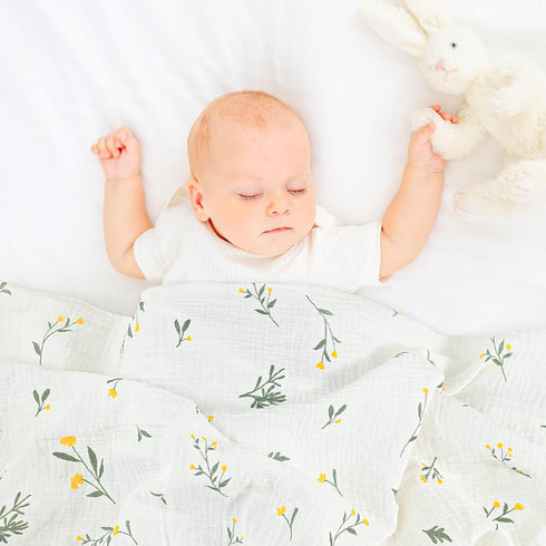4-Pack 40 38 inches GLLQUEN BABY Muslin Swaddle Blankets for Girls Boy, Baby Blankets for Girl Boy, Newborn Receiving
