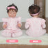 16-18 inch 2pcs Set CARANOVO Realistic Reborn Baby Doll Clothes Pink Outfits Clothing Accessories Suitable for Reborn