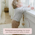 100% Silicone Pacifier Clip Metal-Free, Rust-Free, Food-Grade Silicone and Natural Beech Wood, Secure Pacifier Holder