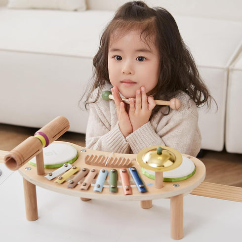 7 1 Set Set Set Asweets in Kids Drum for Toddlers Wooden Xylophone Musical Instruments Kit Play for Toddler Baby Drum
