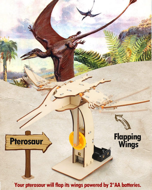 Poraxy 4 Pack Dinosaur Toys for Kids 8-12, STEM Kits, Educational 3D Puzzle Building Projects for Ages 7-13