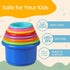 Educational Stacking Cups Baby Toy Set, 8-Pc Stackable Cups with Number Rainbow Nesting for Babies 6-12 Months