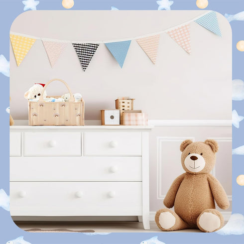 Geetery Diaper Caddy Organizer for Newborn & Nursery- Large, Sturdy Storage Basket for Diapers, Wipes & Baby Diapers