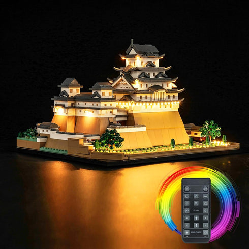Upgraded LED Light Kit for Lego Architecture Landmarks - Himeji Castle Building Set, Remote Control Compatible